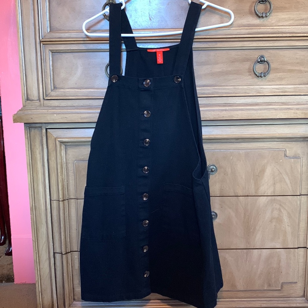 Denim overall dress
